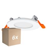 Multipack 6x Ledvance LED Downlight Slim Recess White 4.5W 240lm 110D - 840 Cool White | 85mm - Cutout 72mm