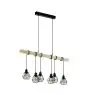 Eglo Pendant Townshend 5 Steel Wood Black | IP20 - Suitable for 6x E27 
